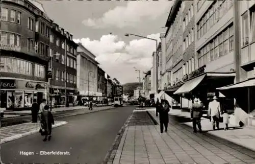 Ak Hagen in Westfalen, Elberfelderstraße, Straßenbahn