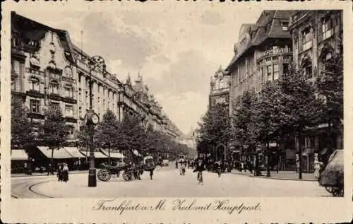 Ak Frankfurt am Main, Zeil, Hauptpost