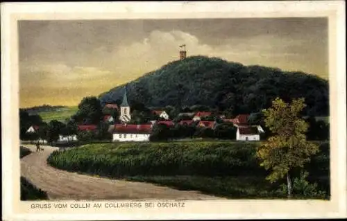 Ak Collm Wermsdorf in Sachsen, Collmberg, Gesamtansicht Ort