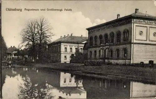 Ak Oldenburg im Großherzogtum Oldenburg, Vorderseite einer Postkarte mit einer Schwarz-Weiß-Fo...