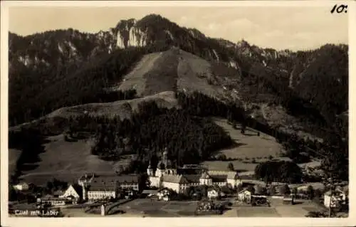 Ak Ettal Oberbayern, Ettal mit Laber, das Ettaler Manndl. 1638 m.f. (der Kosel. 1344 m)