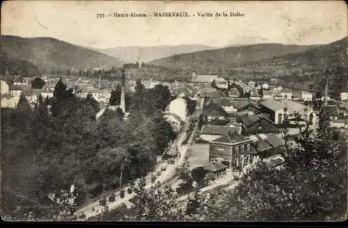 Ak Masevaux Masmünster Elsass Haut Rhin, Vallee de la Doller, Gesamtansicht