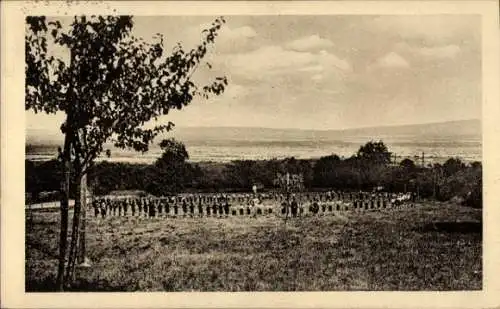 Ak Vœgtlinshoffen Marbach, Präventorium, Spielplatz, Blick auf die Ebene