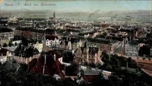 Ak Plauen im Vogtland, Blick von Bärenstein, Plauen i. V.