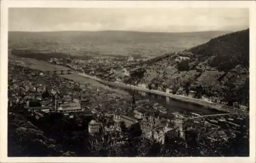 Ak Heidelberg am Neckar, Blick in die Rheinebene