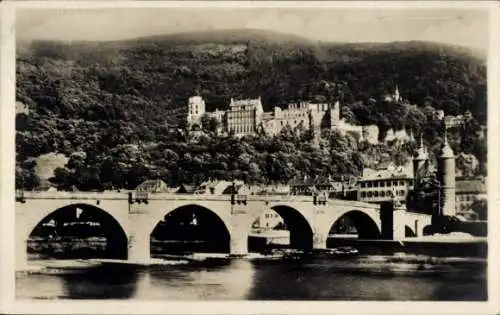 Ak Heidelberg am Neckar,  Alte Brìke und Schloss