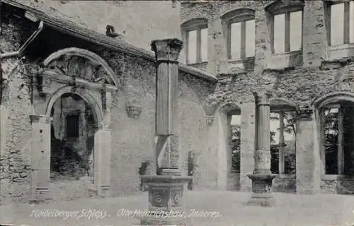 Ak Heidelberg am Neckar, Innenhof des Heidelberger Schlosses mit Otto-Heinrichsbau.