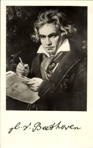 Ak Komponist Ludwig van Beethoven, Portrait