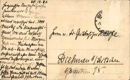 Ak Glückwunsch Neujahr, Postkutsche, Klee