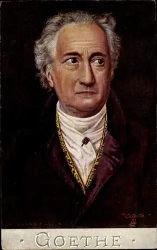 Künstler Ak Schriftsteller Johann Wolfgang von Goethe