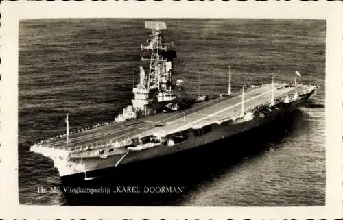 Ak Niederländisches Kriegsschiff, Hr. Ms. Vliegkampschip Karel Doorman, Flugzeugträger