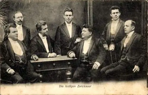 Ak Zwickau in Sachsen, Die lustigen Zwickauer, Dir. Petzlinofsky & Wenzel, Gruppenbild