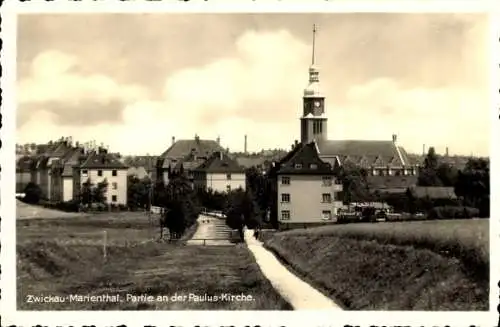 Ak Marienthal Zwickau in Sachsen, Paulus Kirche