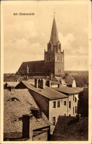 Ak Eberswalde, Altstadt, Kirche mit Umgebung, Wohnhäuser