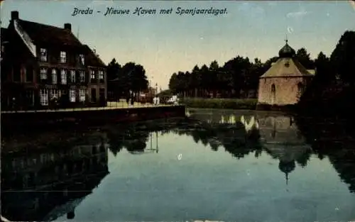 Ak Breda Nordbrabant Niederlande, Nieuwe Haven, Spanjaardsgat