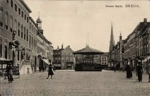 Ak Breda Nordbrabant Niederlande, Groote Markt