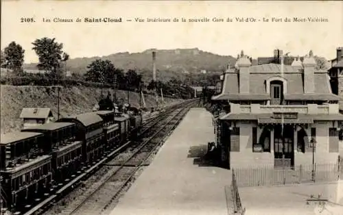 Ak Saint Cloud Hauts de Seine, Vue interieure de la nouvelle Gare du Val d'Or