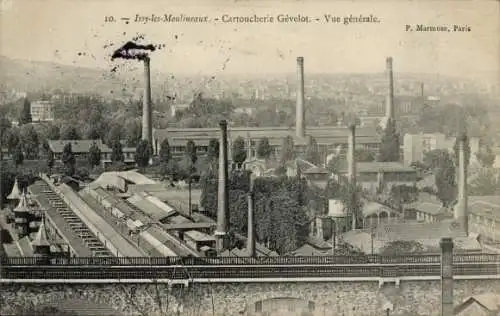 Ak Issy les Moulineaux Hauts de Seine, Cartoucherie Gévelot, vue générale