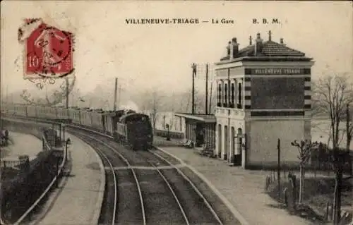 CPA Villeneuve Triage Val de Marne, Gare