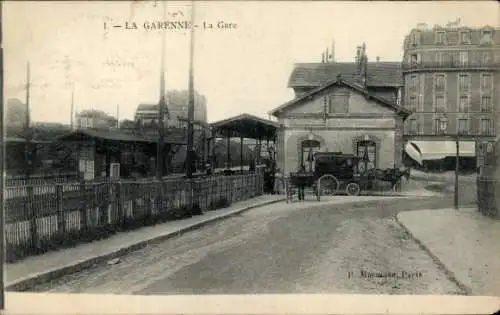 CPA La Garenne Colombes Hauts de Seine, Gare