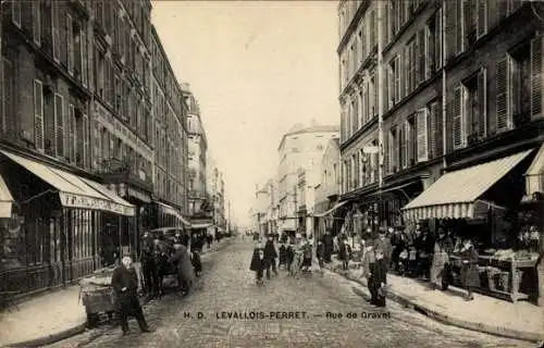 Ak Levallois Perret Hauts de Seine, Rue de Gravet