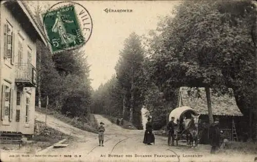 Ak Gérardmer Lothringen Vosges, Au Bureau des Douanes Francaises Longener