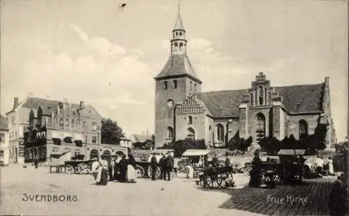 Ak Svendborg Dänemark, Frauenkirche