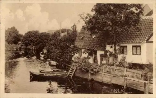 Ak Køge Köge Dänemark, Häuser an der Aa