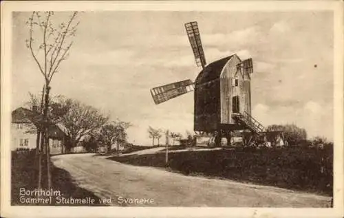 Ak Bornholm Dänemark, Windmühle