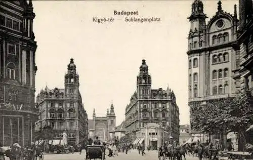 Ak Budapest Ungarn,  Kigyo-ter Schlangenplatz