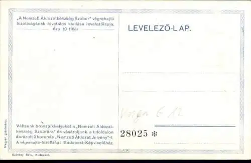 Präge Wappen Ak Ungarischer Reiter