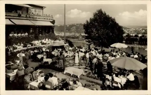 Ak Barrandov Praha Prag Tschechien, Cafe Terrasse, Panorama