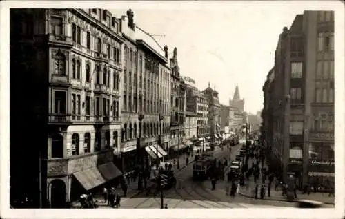 Ak Praha Prag Tschechien, Hradčany Hradschin,  Příkopy, Straßenbahn