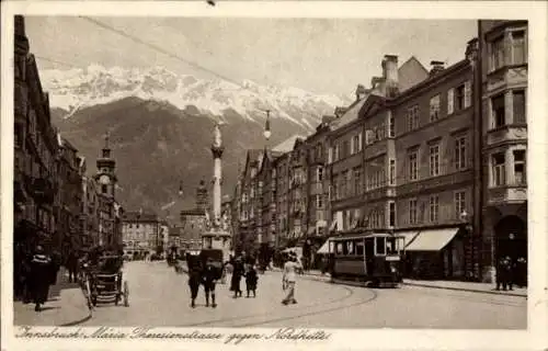 Ak Innsbruck Tirol, Patscherkofel, Innsbruck: Maria Theresienstraße gegen Nordkette