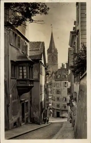 Ak Zürich Stadt Schweiz, Pfalzgasse, St. Peter