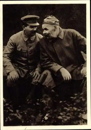 Ak Josef Stalin, Maxim Gorki, Tschechoslowakei Mai 1945