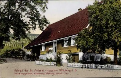 Ak Offenburg im Schwarzwald Ortenaukreis, Weingut des St. Andreas Hospitals, Verwaltungsgebäude