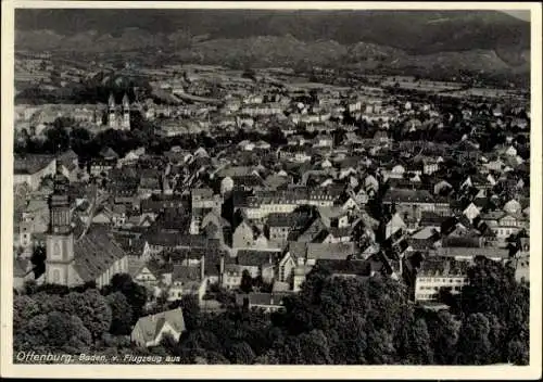 Ak Offenburg in Baden Schwarzwald, Fliegeraufnahme