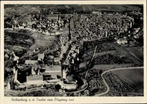 Ak Rothenburg ob der Tauber Mittelfranken, Fliegeraufnahme