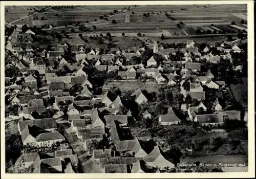 Ak Grißheim Neuenburg am Rhein Baden, Fliegeraufnahme