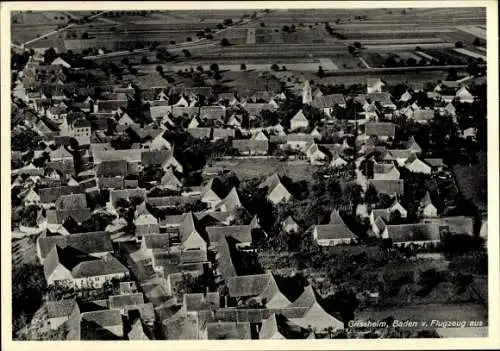 Ak Grißheim Neuenburg am Rhein Baden, Fliegeraufnahme