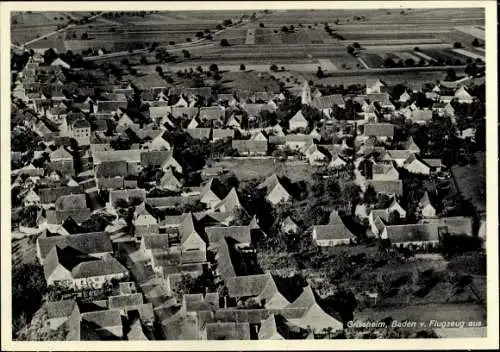 Ak Grißheim Neuenburg am Rhein Baden, Fliegeraufnahme