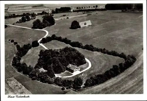 Ak Feldstetten Laichingen in Württemberg, Haus Nattenbuch, Fliegeraufnahme