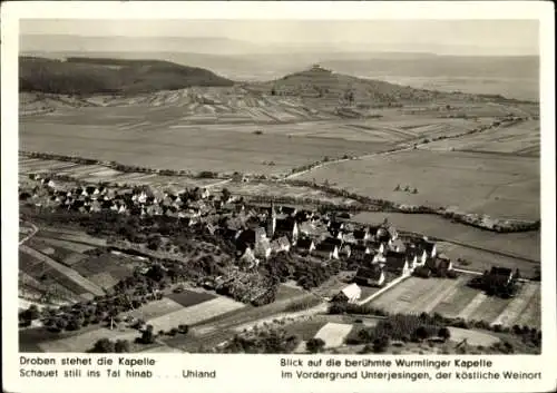 Ak Unterjesingen Tübingen am Neckar, Fliegeraufnahme