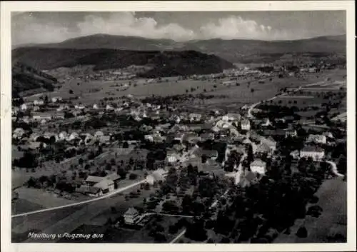 Ak Maulburg im Wiesental Südschwarzwald, Fliegeraufnahme