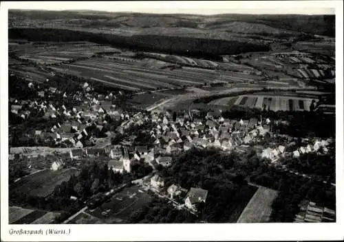 Ak Großaspach Aspach bei Backnang Württemberg, Fliegeraufnahme