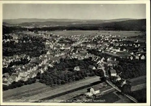 Ak Weil im Dorf Weilimdorf Stuttgart in Württemberg, Fliegeraufnahme