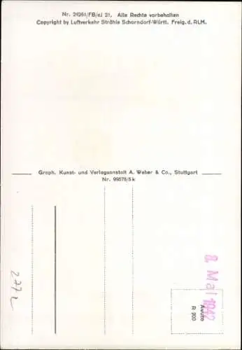 Ak Vollmaringen Nagold im Schwarzwald, Fliegeraufnahme