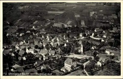 Ak Efringen Kirchen am Oberrhein, Fliegeraufnahme