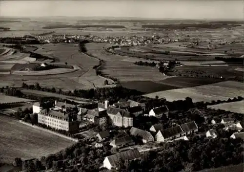 Ak Siessen Sießen Bad Saulgau in Oberschwaben, Kloster, Fliegeraufnahme